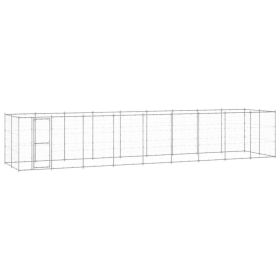 Outdoor Dog Kennel Galvanized Steel 234.4 ftÂ²