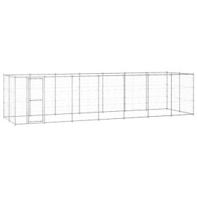 Outdoor Dog Kennel Galvanized Steel 182.3 ftÂ²