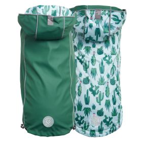 GF Pet Reversible Elasto-Fit Raincoat (Color: Green/Green, size: 2XS)