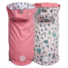 GF Pet Reversible Elasto-Fit Raincoat (Color: Pink/Pink, size: 4XL)